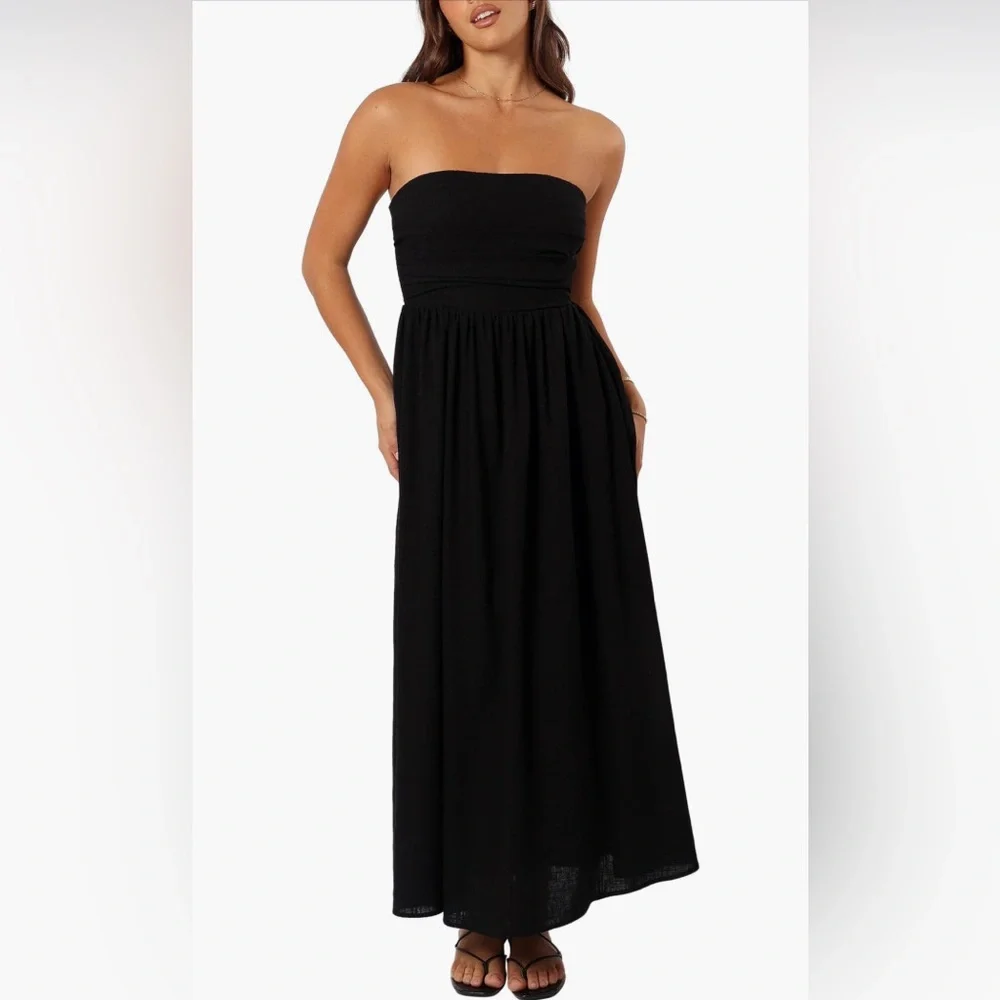 Petal & Pup Black Strapless Maxi Dress - Picture 7 of 7